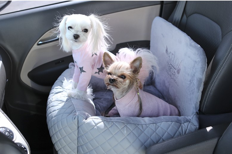 Luxus Autositz für Hunde Angione - Grey